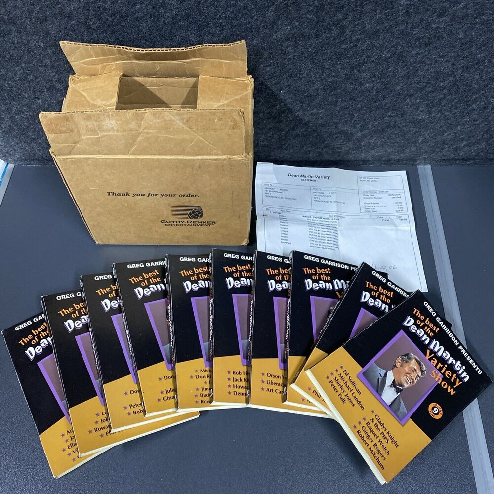 Best of Dean Martin Variety Show Vol. 1-9 + Special Edition DVD Orig Receipt